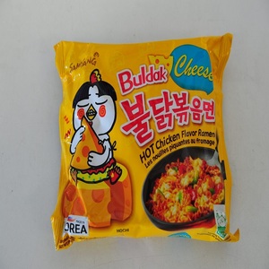 Venta al por mayor de Buldak Cheese Hot Chicken Ramen, caja de 123g, fideos instantáneos coreanos de harina de trigo - Product Image 5