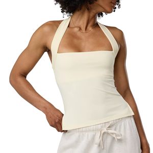 Top corto para mujer, cuello Halter, transpirable, elegante, sin mangas para festivales de verano, fiestas en el Club, informal, de longitud corta, con diseño frontal - Product Image 1