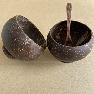 Taza de cáscara de coco Natural, taza de coco orgánico rugosa con sótano hecho de concha de coco desgastada, venta al por mayor - Product Image 2