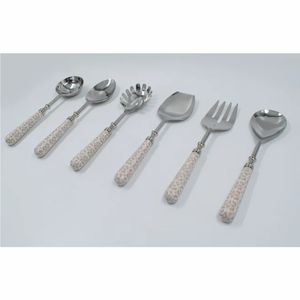 Modern Wood Handle Stainless Steel Soup Spoon Set Round Head Dinner Spoons for Home & Restaurant Scandinavian Style Cutlery Set - Product Image 3