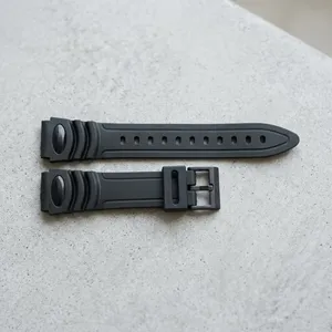 Unisex 3122 Black Sport Rubber Smartwatch Band Stainless Steel Buckle Soft Adjustable <b>Watch</b> Strap <b>Watch</b> Bands <b>Watch</b> Part - Product Image 3