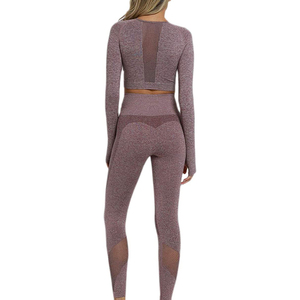 Ensembles de yoga pour filles en spandex et polyester les plus vendus pour adultes, vêtements de sport actifs, ensembles de fitness avec logo personnalisé - Product Image 3