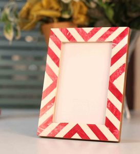 Cadre photo décoratif artisanal de haute qualité en incrustation d'os avec motif floral pour la décoration intérieure au prix de gros - Product Image 4