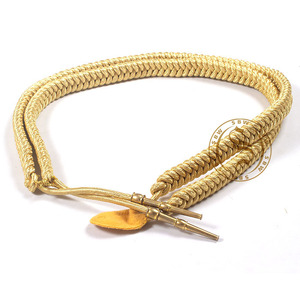 High Quality Ceremonial Aiguillettes Cords with Tips in Grey Color for Sale | Wholesale Regimental Uniform Shoulder Aiguillettes - Product Image 5