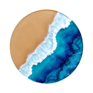 Dessous de verre en résine faits à la main sans indien le plus à la mode Tapis de thé Nouveau design Vague océanique Cadeau Vaisselle Décoration - Product Image 3