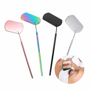 Espejo de Inspección Profesional HD de Acero Inoxidable para Extensión de Pestañas, Forma de Flor/Mariposa/Cuadrado, Herramienta de Entrenamiento para Pestañas - Product Image 1