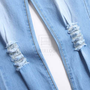 Pantalones de hombre al por mayor de estilo único para venta en línea, pantalones vaqueros lavados y personalizados con su propio diseño - Product Image 3