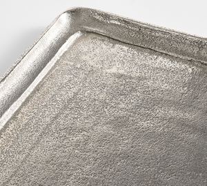 Vintage Silver Casted Square Metal Serving Tray With Raised <b>Edge</b> For Home <b>Decor</b> Hotel Restaurant Kitchen Table Display Use - Product Image 2