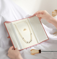 Weimei Boîte à collier simple rétro de taille personnalisée Emballage cadeau en velours Présentoir à bijoux Boîte à bijoux pour bague et collier