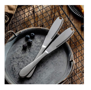 2 piezas de cuchillo de acero inoxidable, tenedor, cuchillo de postre, utensilios para hornear, rebanador, afeitado, cuchillo esparcidor de mantequilla de acero inoxidable - Product Image 1