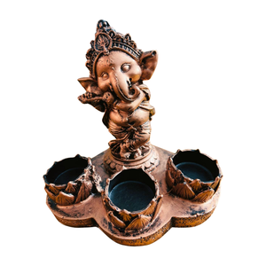 Statue de Ganesh Ji en résine peinte à la main, artisanale, tendance, décoration religieuse traditionnelle pour la maison, décoration de mariage, debout, avec flûte - Product Image 6