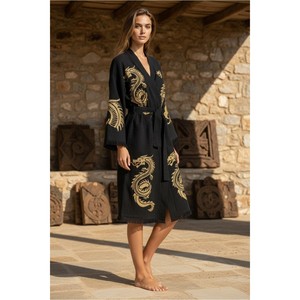Robe de plage Varol Organic 100% coton à col kimono - Viserion Premium - Product Image 5