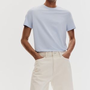 T-shirt blanc t-shirt t-shirts en gros bouffée impression Logo uni coton taille américaine O cou hommes haute qualité 100 t-shirts personnalisés - Product Image 6