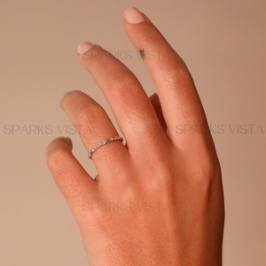 เครื่องประดับเพชรมอยสซาไนต์แสนสวยสง่างามแหวน925สเตอร์ลิงเงิน14K ชุบทองเหมาะสำหรับเป็นของขวัญวันครบรอบ - Product Image 1