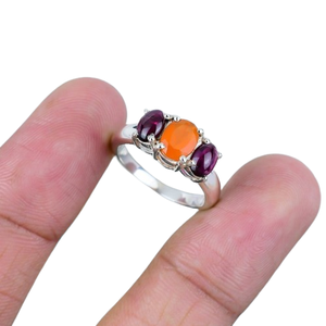 Classique meilleur Design ovale coupe cornaline pierre précieuse solide 925 en argent Sterling fait à la main bague de mariage bijoux - Product Image 1
