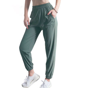 Pantalones Cargo de Cintura Alta Elástica para Mujer, de Felpa, Poliéster/Algodón, con Bolsillos, Transpirables, Casuales, para Calle, al por Mayor - Product Image 4