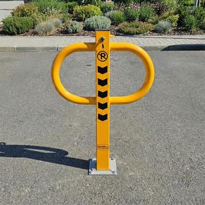 Barrera Deslizante Retráctil de Acero de 86 cm con Cerradura para Estacionamiento, Tipo Cochera - Product Image 2