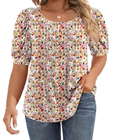 Blouses pour femmes de luxe, vintage, à motif floral ajouré, pour fêtes, été/hiver, avec boutons, impression numérique, logo frontal, OEM, fournisseurs bangladais