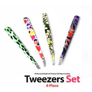 Pinces à sourcils en acier inoxydable durable pince à épiler pointe pointue outils de maquillage avec logo personnalisé - Product Image 5