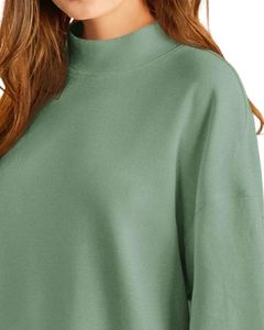 Conjunto de Sudadera y Pantalones Deportivos de Felpa para Mujer, Color Verde Salvia, Sudadera Holgada y Cómoda, Pantalones Deportivos, Ropa Informal de Invierno, Cálida, OEM - Product Image 5