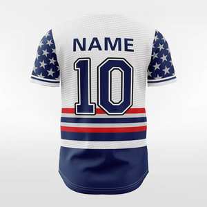 Premium Men's <b>Baseball</b> Jersey Denim Sublimation Print, Custom OEM/ODM - Product Image 3
