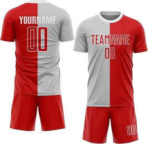 Conjunto de camisetas de fútbol lisas hechas a medida OEM, uniforme de fútbol de competición y entrenamiento de equipo sublimado para hombres, mujeres y jóvenes - Product Image 1