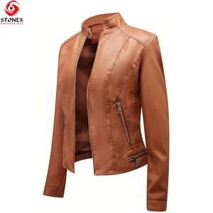 Veste en cuir pour femmes, best-seller, avec des matériaux de haute qualité, vente en gros de vestes en cuir pour femmes, cuir véritable - Product Image 1