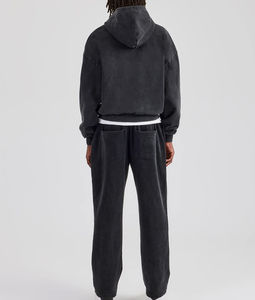 Vente en gros Ensemble 2 pièces de luxe avec sweat à capuche et pantalon de survêtement personnalisés avec fermeture éclair complète Ensemble homme avec logo personnalisé imprimé pour femme - Product Image 5