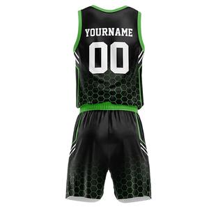 Conjuntos de Uniformes de Baloncesto Transpirables Personalizados, Ropa Deportiva de Talla Grande para Hombre para Entrenamiento Universitario y Juvenil - Product Image 3