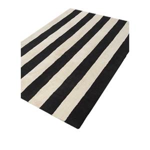พรมขนสัตว์ทอมือสีงาช้าง Adrift Ivory ดีไซน์มินิมอล Top-360 พร้อมลวดลายทาง - Product Image 2