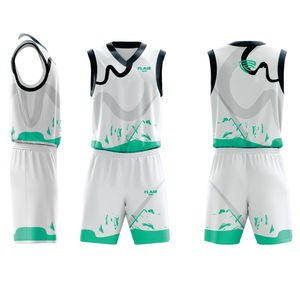 Ensemble de maillots de basketball de haute qualité pour hommes Impression numérique Chemise de sport personnalisable Tops et shorts Caractéristiques respirantes - Product Image 2