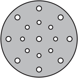 Disque de ponçage KLINGSPOR PS 22 K GLS 51 150 mm en corindon pour bois/métal, grain 240, 8+8+1 trous, lot de 50 pour ponçage - Product Image 4