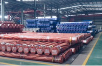 Tuyaux en acier soudés ronds peints en rouge Q235 ASTM A795 SCH40/SCH80 de Tianjin, Chine, pour système de lutte contre l'incendie