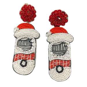 Pendientes de Diseño de Hojas con Cuentas Hechos a Mano, Joyería de Moda para Mujer al Mejor Precio - Product Image 3