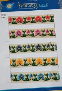 Garniture en dentelle brodée florale colorée pour mariage Textiles de maison élégants bricolage artisanat vêtements décoration Style de fleur - Product Image 6