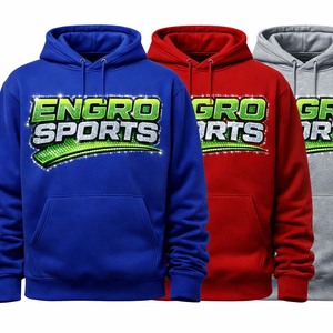 Fabricant OEM ODM de sweats à capuche personnalisés avec strass, fabricant de sweats à capuche en coton avec strass, sweats à capuche de luxe streetwear - Product Image 2