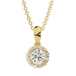 Pendentif en diamant plaqué or jaune 10 carats de style vintage pendentif à breloque pour femmes pour les fêtes fabriquées au Vietnam - Product Image 2