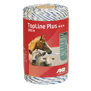 Filo Elettrificato Rotondo per Recinzione Topline Plus Bianco/Blu Mt. 200 Fili 6 - Product Image 1