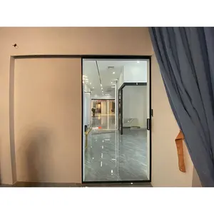 미국 방풍 알루미늄 슬라이딩 도어 자동 안뜰 문 슬라이딩 유리 가정용