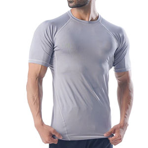 Camiseta de compresión Fitness Wear Workout Swim Rash Guard Tops Athletic Quick Dry Gym Beach Wear Natación Camisetas Hombres - Product Image 5