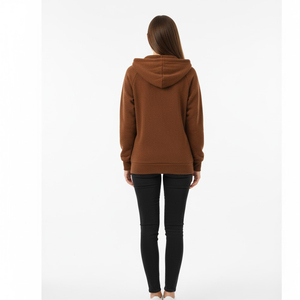 Top qualité femmes sweats à capuche décontractés 100% pur coton matériel respirant douane Logo OEM Service facilement laver femmes sweats à capuche - Product Image 2