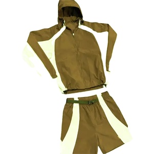 ชุดเซ็ตเสื้อแจ็คเก็ตกันลมฤดูหนาว กางเกงขาสั้นสไตล์สตรีทแวร์ ชุดวอร์มผ้าฟลีซน้ำหนักเบา ระบายอากาศได้ดี มีเชือกผูกเอว กางเกงขาสั้นผ้าฝ้ายสั่งทำพิเศษสองตัว - Product Image 4