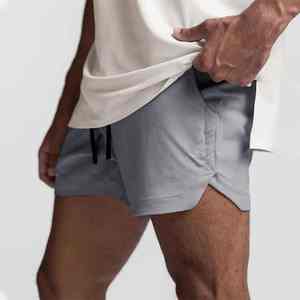 Short de course d'été pour hommes, sport, gym, sport, grande taille, short en coton avec logo personnalisé pour hommes - Product Image 6