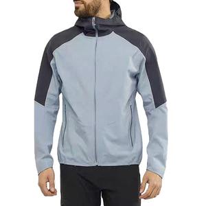 Vêtements de sport personnalisés entraînement haute qualité 100% polyester sec rapide coupe-vent fermeture éclair complète hommes capuche raglan veste de sport - Product Image 1