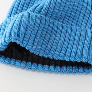 Prix de gros, logo personnalisé, bonnets en jacquard, bonnets en coton pour hommes, bonnets respirants - Product Image 5