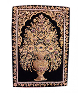 Zari bordado a mano de algodón decorativo punto de cruz diseño moderno con majestuoso patrón árabe pieza colgante estilo atemporal - Product Image 5