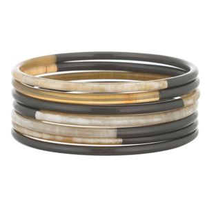 PULSERAS CUERNO DE BÚFALO Hecho a mano de lujo al por mayor Natural Buffalo Ox Cow Horn Bangle Joyería de moda para hombres y mujeres - Product Image 5