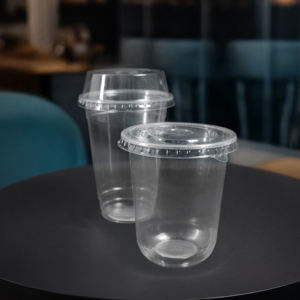Tasses en plastique transparentes jetables Quang Quan 16oz & 24oz boissons à paroi unique PP clair 95mm pour jus café thé - Product Image 5