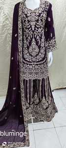 Vêtements pakistanais indiens de qualité supérieure du fournisseur de confiance Nouveau design Costume Palazzo russe Collection d'été en Georgette lourde - Product Image 2