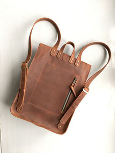 Sac à dos en cuir imperméable de luxe de haute qualité pour hommes Sac à dos de voyage en cuir personnalisé pour LBP-0043 d'ordinateur portable - Product Image 5